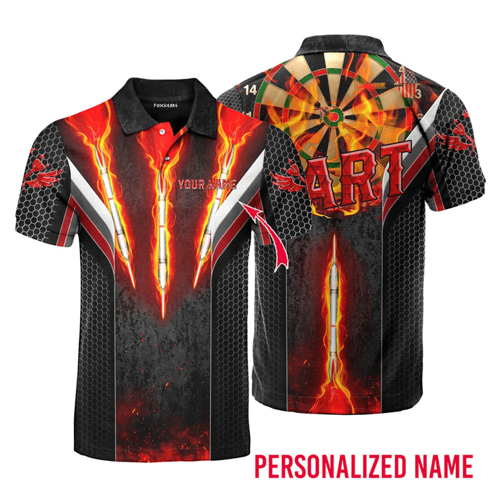 Fire Happiness Is a Tight Personalized Darts Button Polo