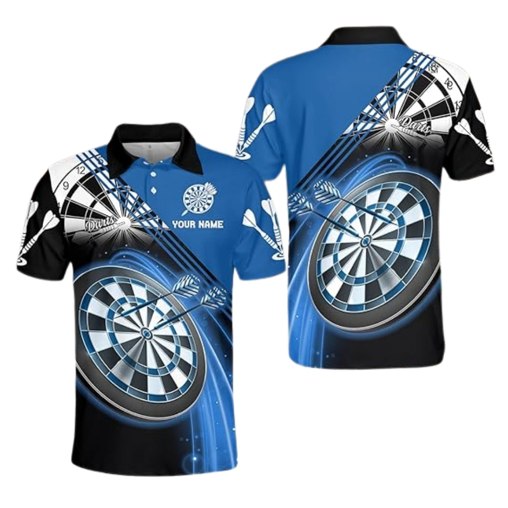 Red Lightning Men's for Team Personalized Darts Button Polo