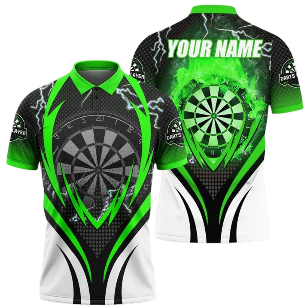 Flame Red for Mens Personalized Darts Button Polo