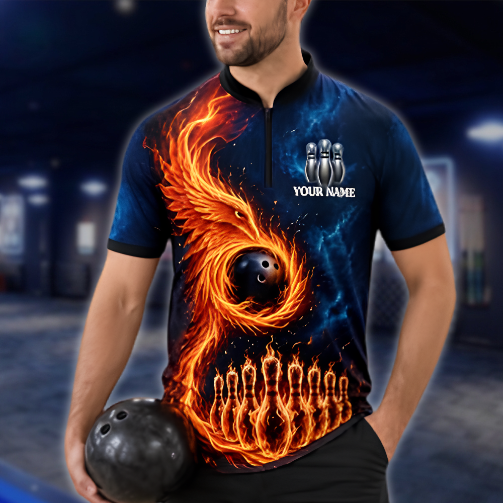 Personalized Phoenix Fire Bowling Men Jersey, Custom Phoenix Bowling Team Shirt BZ0967