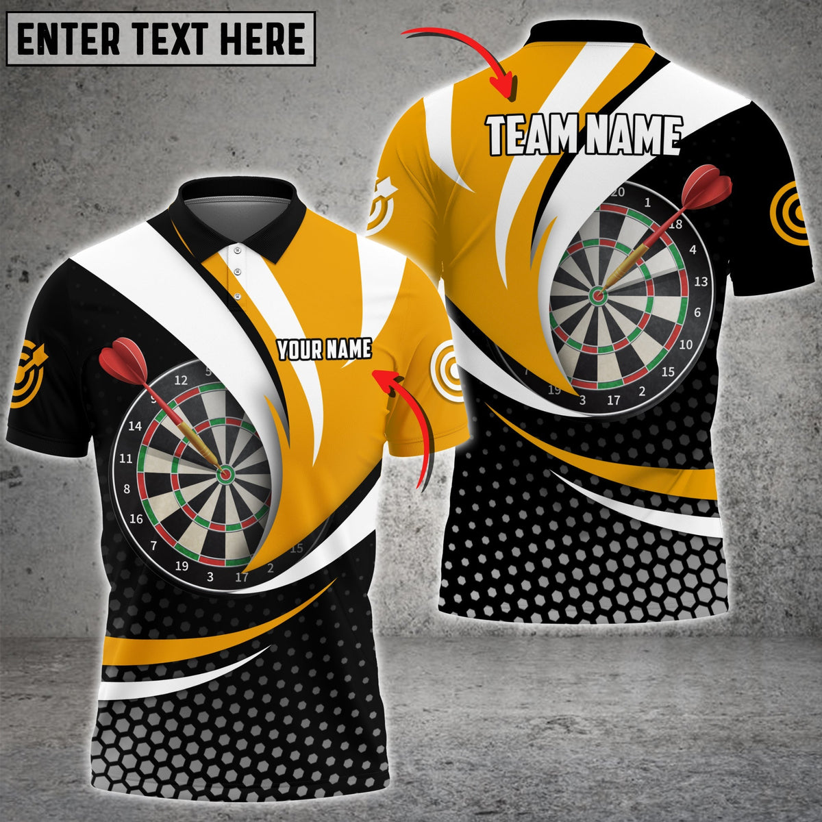 Curve . Your Personalized Darts Button Polo