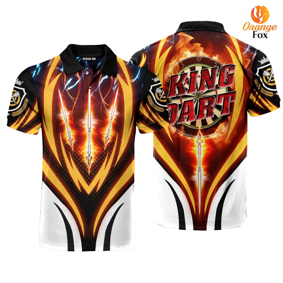 Team Darts Button Polo — Design 02