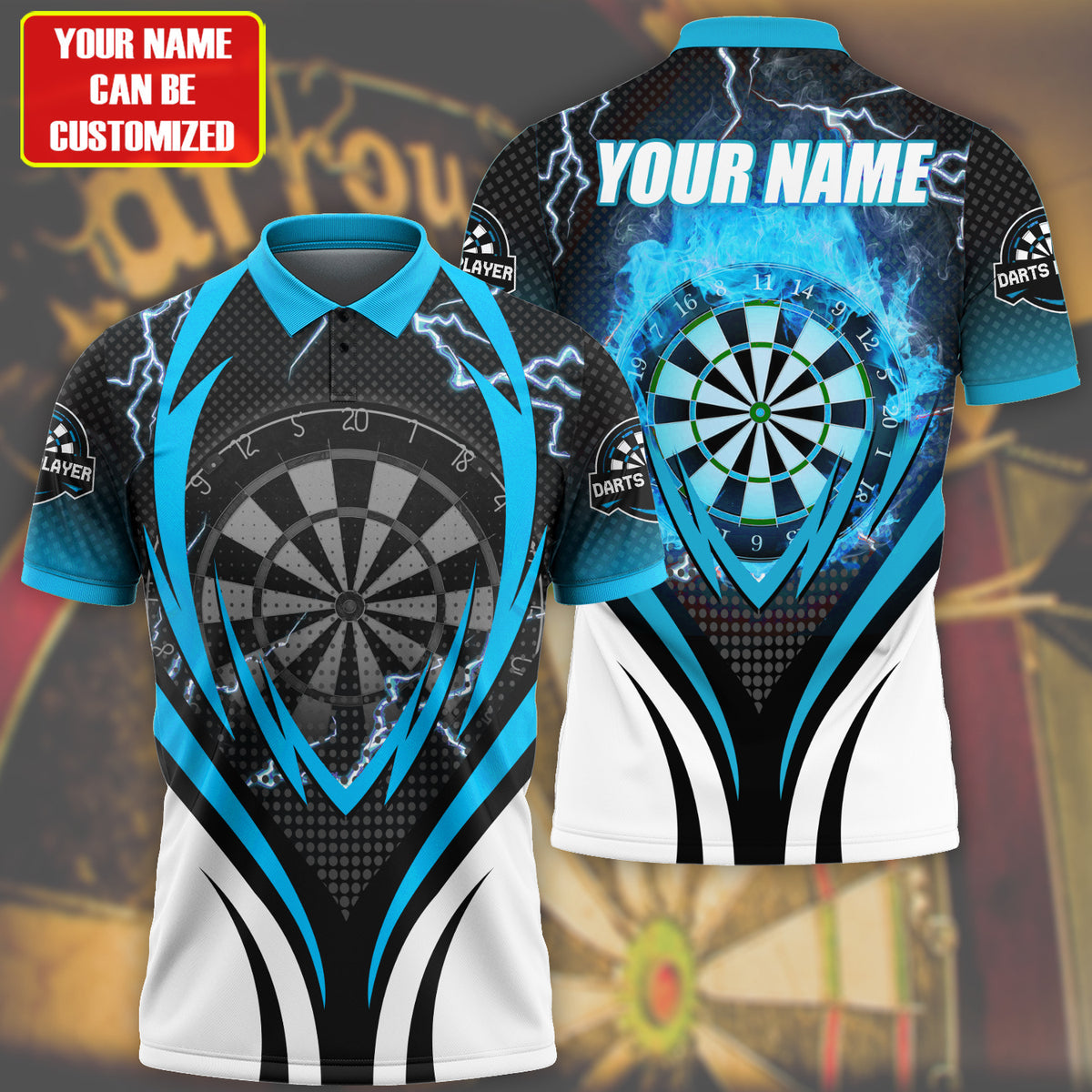 For Teams Personalized Darts Button Polo