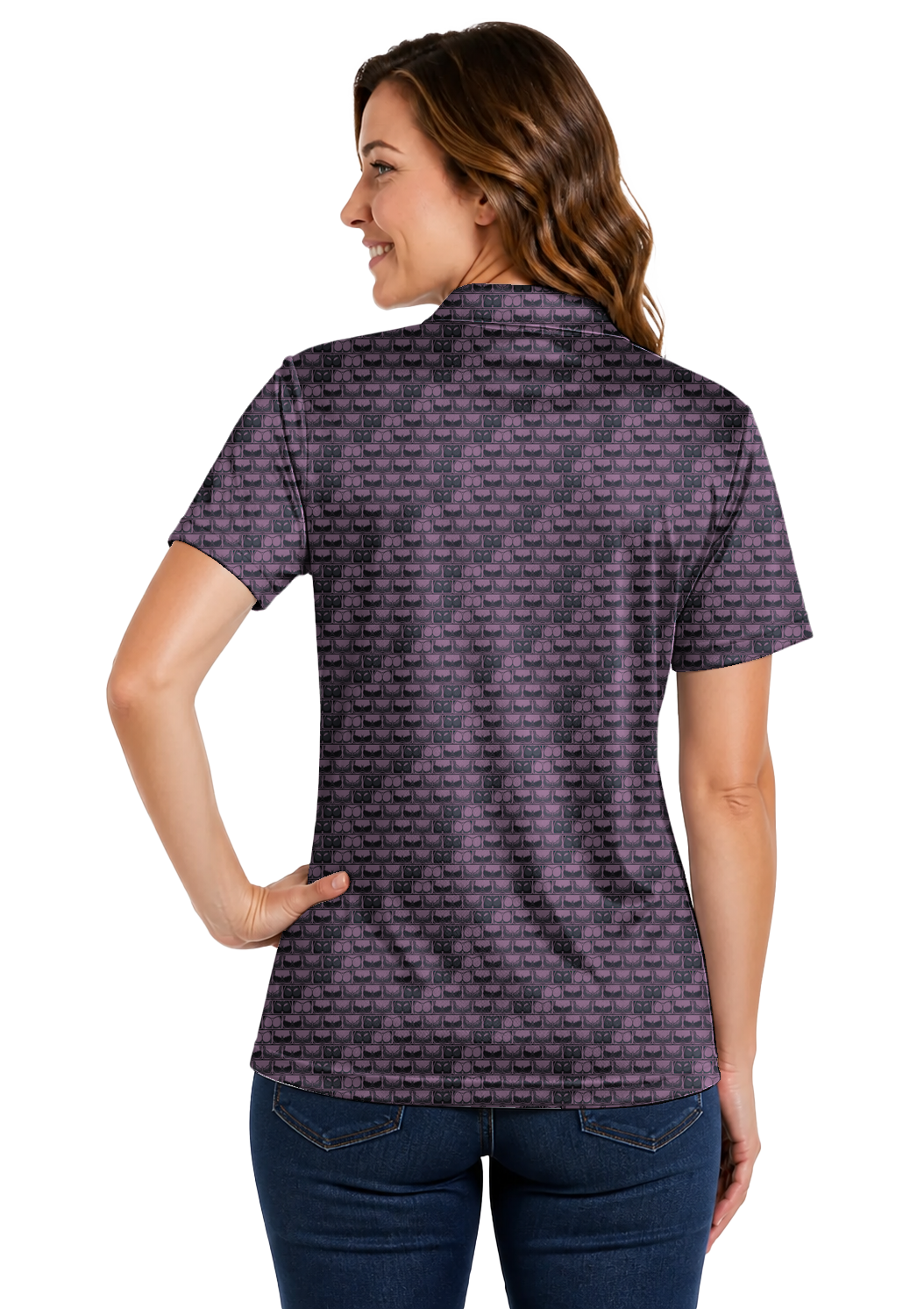Lowrise Highleg Double Take Golf Polo Shirt 01 – female back