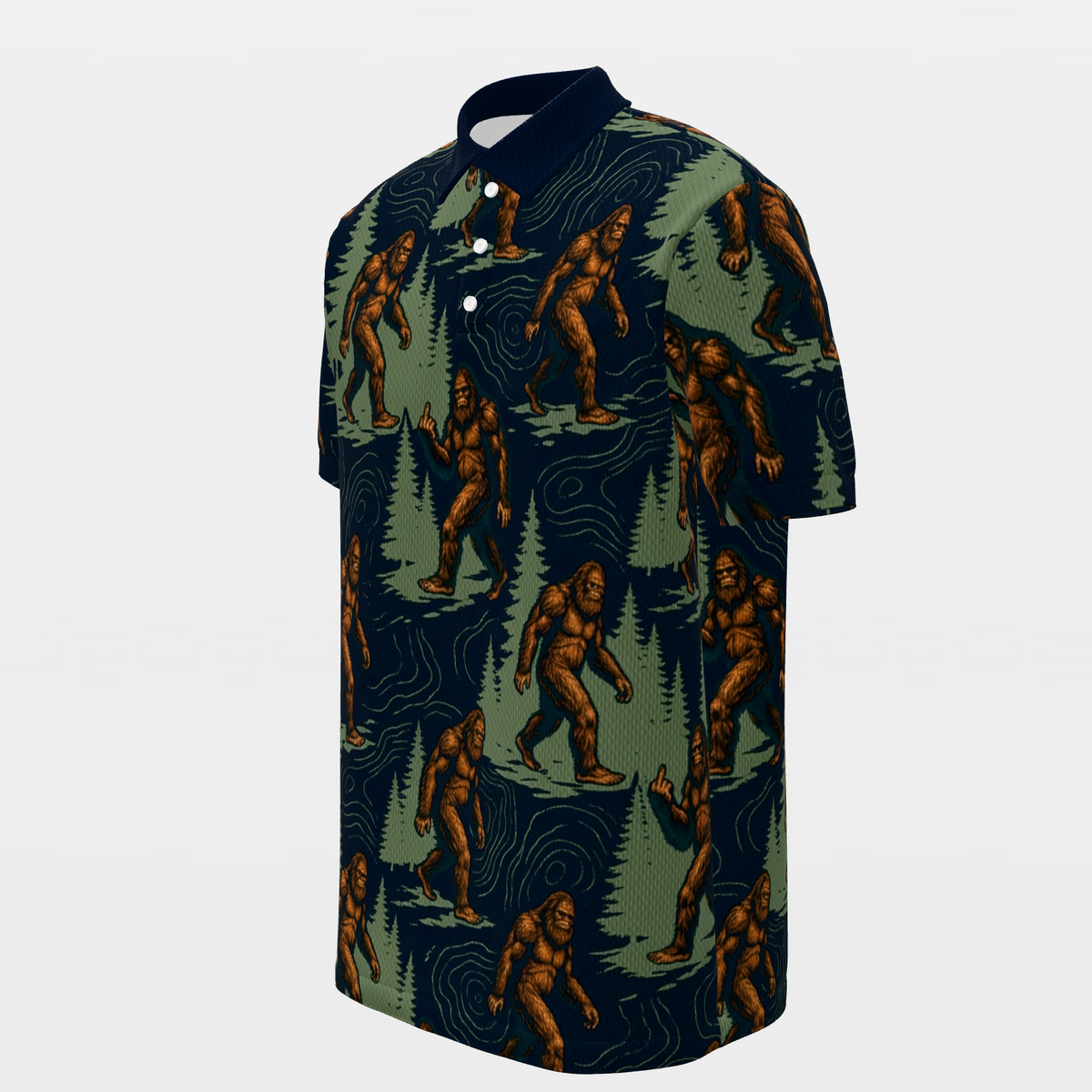 Bigfoot Pine Trail Golf Polo Shirt – Front Left product view