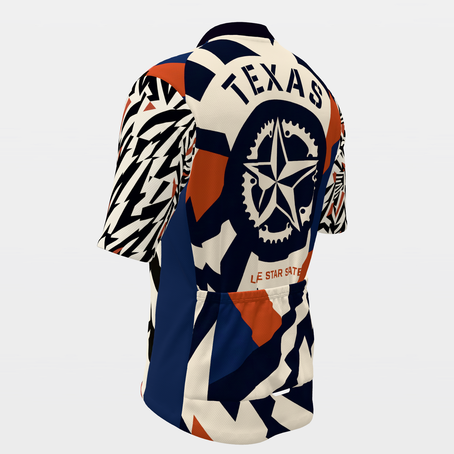 Texas Marine Dazzle Camo Cycling Jersey – Back Left product view