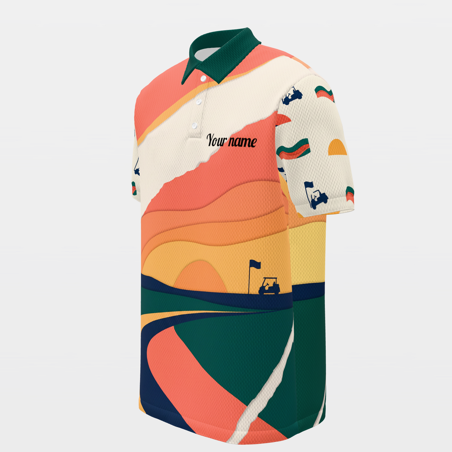 Late Fairway Golf Polo Shirt – Front Left product view