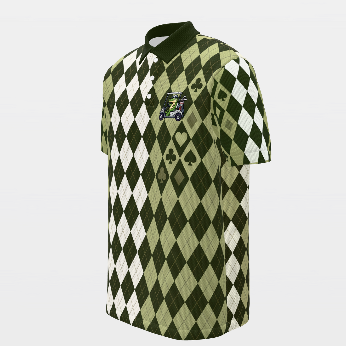 Wild Card Driver Golf Polo Shirt – Front Left product view