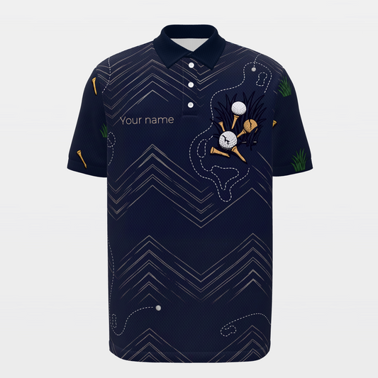 Bad-Round Reset Loop Golf Polo Shirt – Front product view