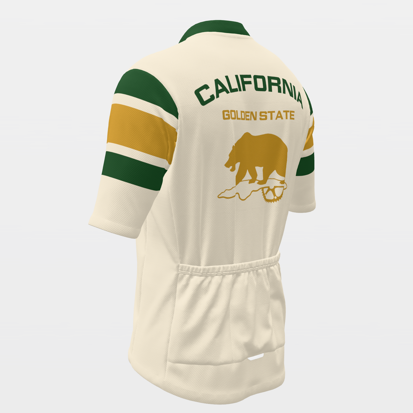 California Grizzly — 70s Brooklyn-chevron retro jersey – Back Left view