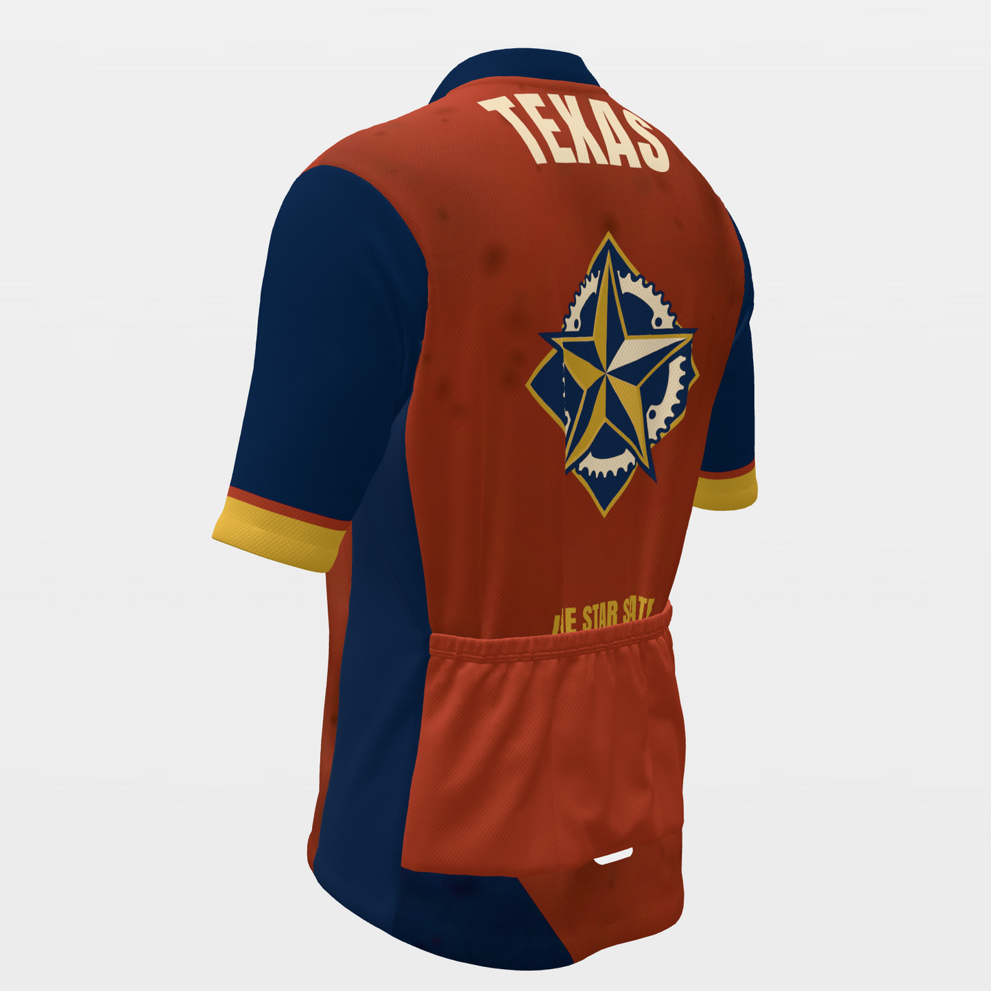 TEXAS · Belgian kermesse — retro state jersey – Back Left view