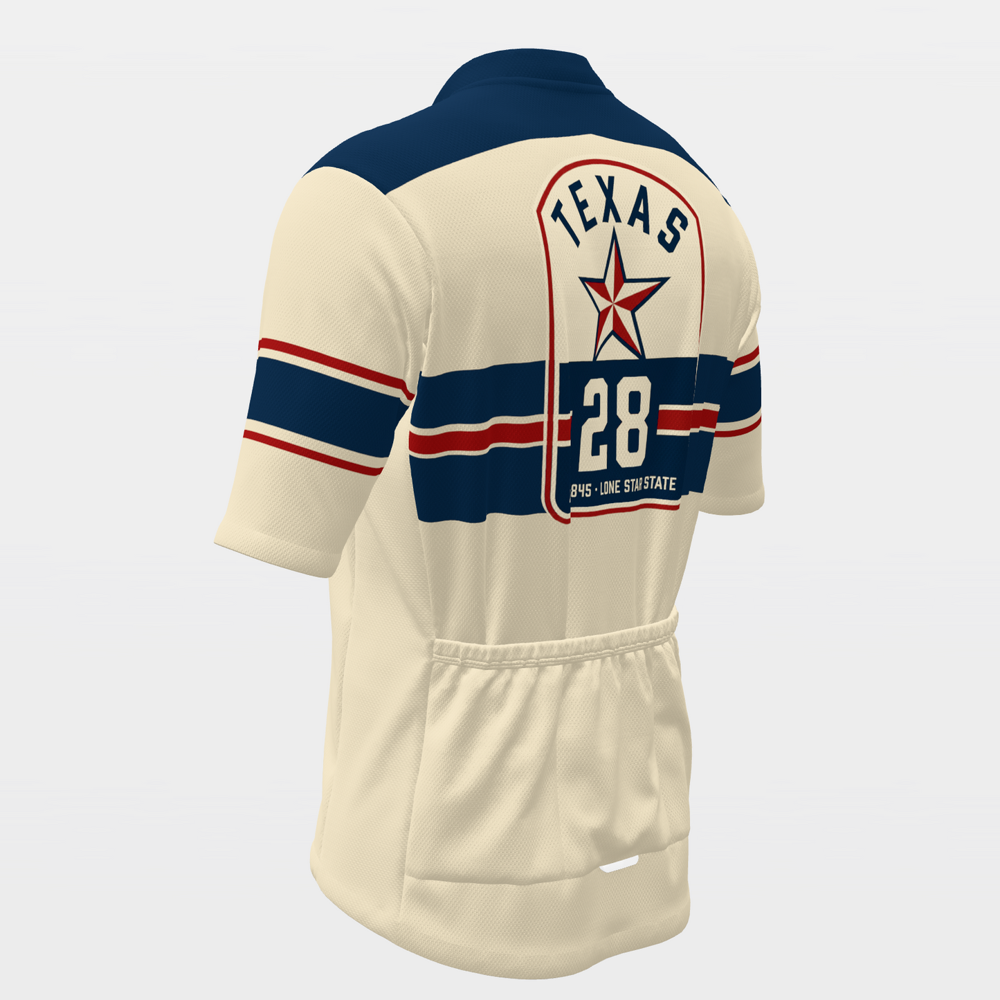 Texas Flag Heritage Cycling Jersey – Back Left view