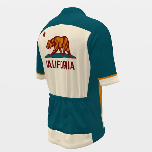 California State Race Kit — modern speed-fade Cycling Jersey – Back Right view