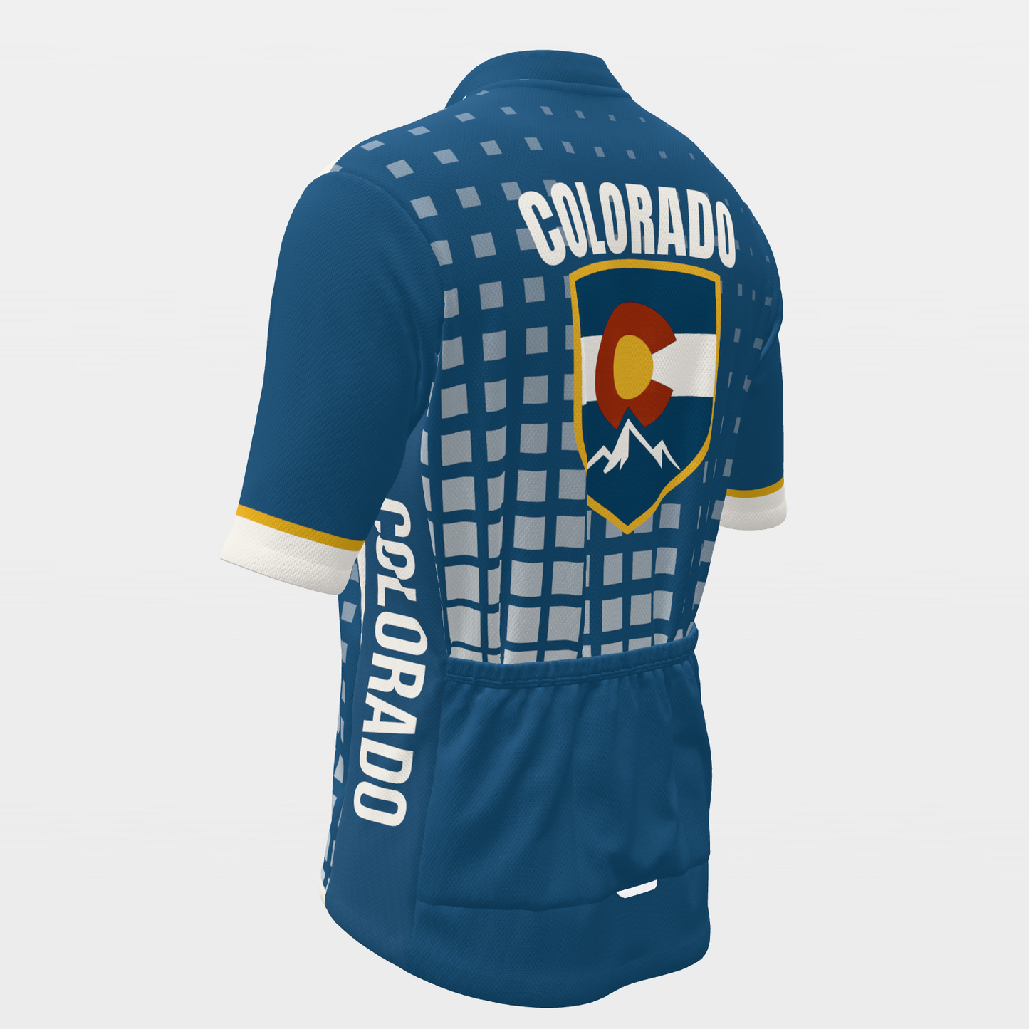 Colorado State Race Kit — modern speed-fade Cycling Jersey – Back Left view