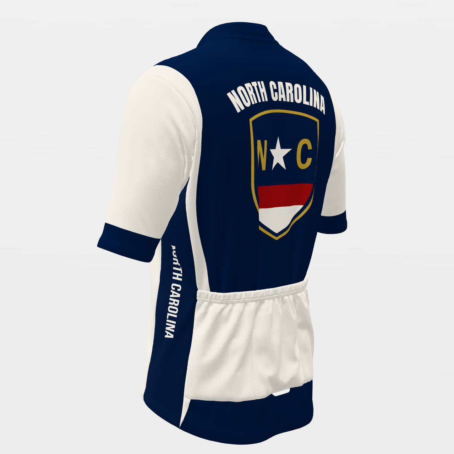 North Carolina State Race Kit — modern speed-fade Cycling Jersey – Back Left view