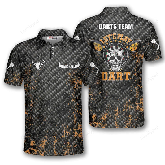 Bullseye Passinate and Personalized Darts Button Polo