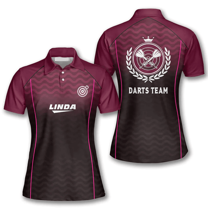 Queens of 2 and Personalized Darts Button Polo