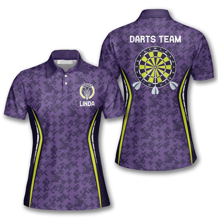 Queens of 4 and Personalized Darts Button Polo