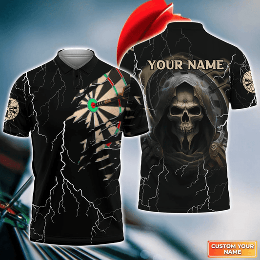 Reaper Dartboard Thunder Personalized Darts Button Polo