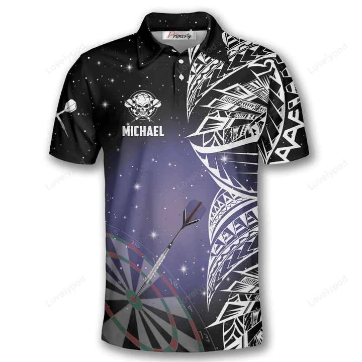 Night Sky and Personalized Darts Button Polo