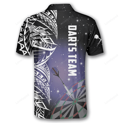 Night Sky and Personalized Darts Button Polo