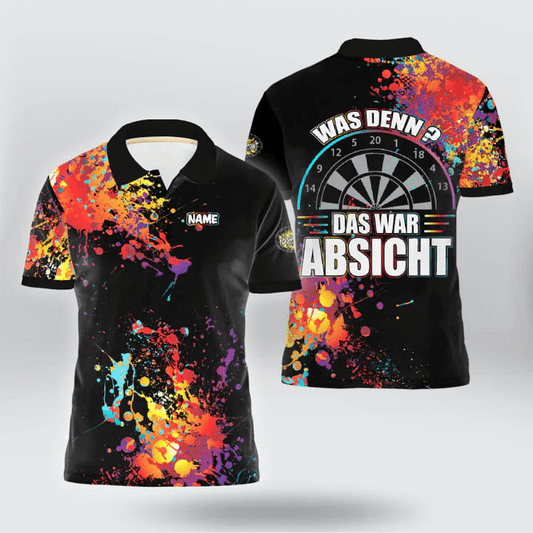 Was Denn Personalized Darts Button Polo