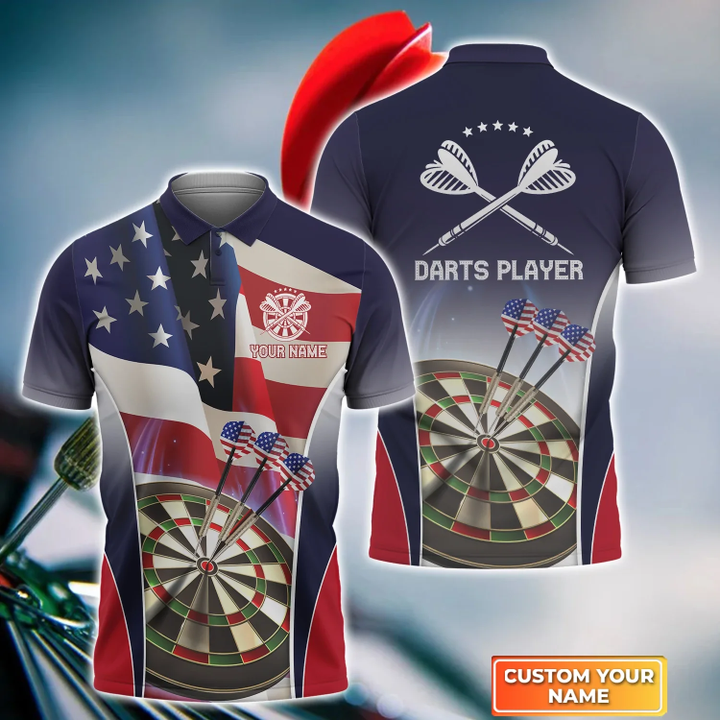 American Player Personalized Darts Button Polo