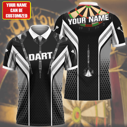 For Team Design Personalized Darts Button Polo — Design 02