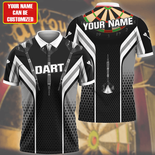For Team Design Personalized Darts Button Polo — Design 02