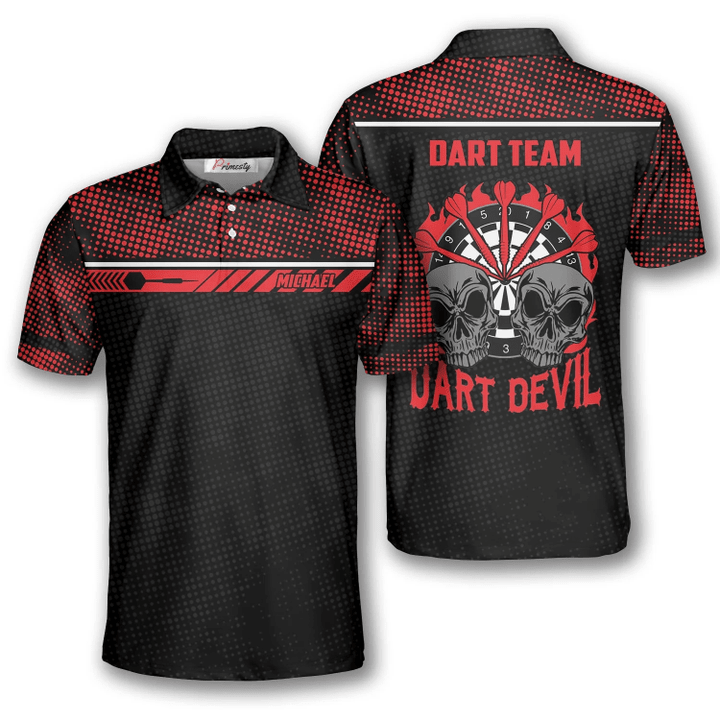 Red Python and Personalized Darts Button Polo