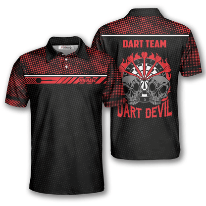 Red Python and Personalized Darts Button Polo