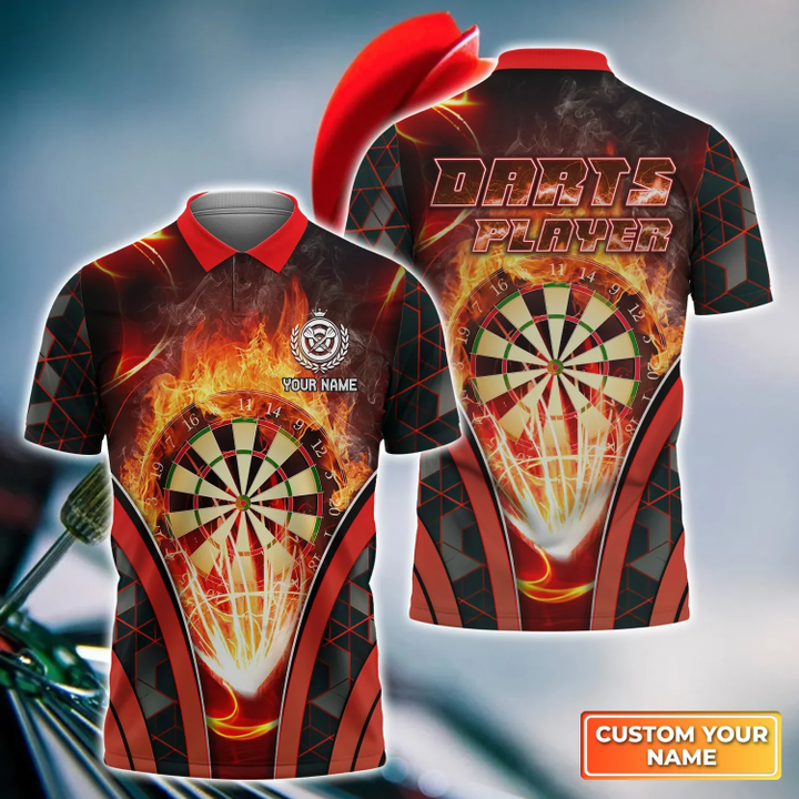 Fire I Play Because I Like It Personalized Darts Button Polo