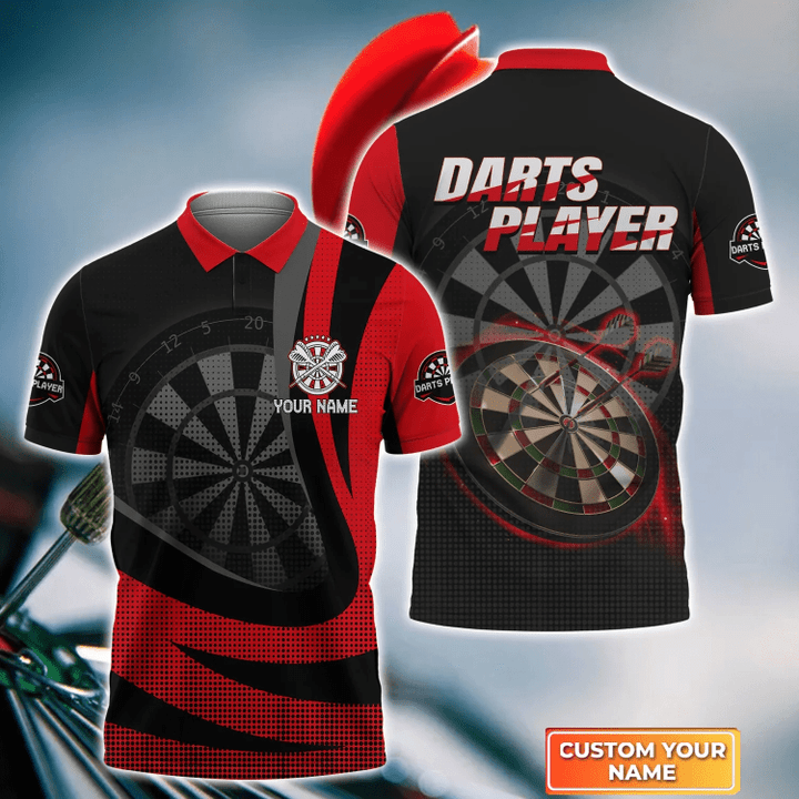 Dartboard Personalized Darts Button Polo — Design 03