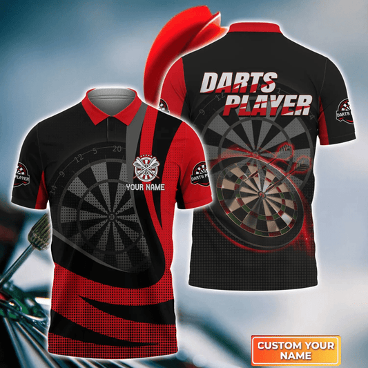 Dartboard Personalized Darts Button Polo — Design 03