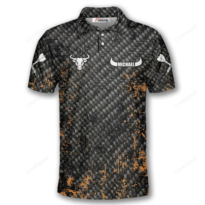Bullseye Passinate and Personalized Darts Button Polo