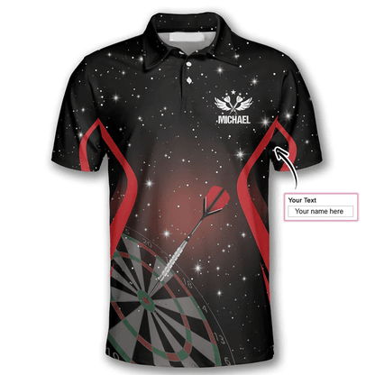 Grim Reaper Stars Personalized Darts Button Polo — Design 02