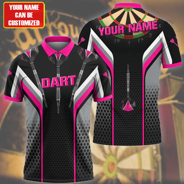 For Team Design Personalized Darts Button Polo — Design 02