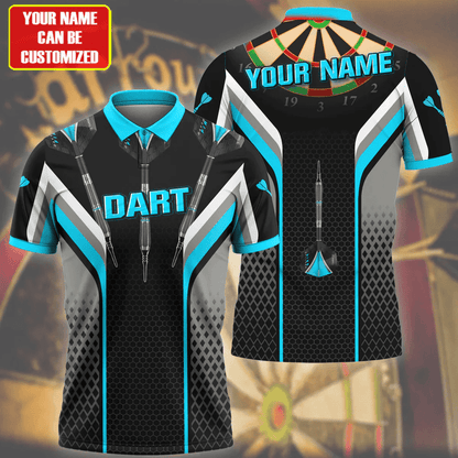 For Team Design Personalized Darts Button Polo — Design 02