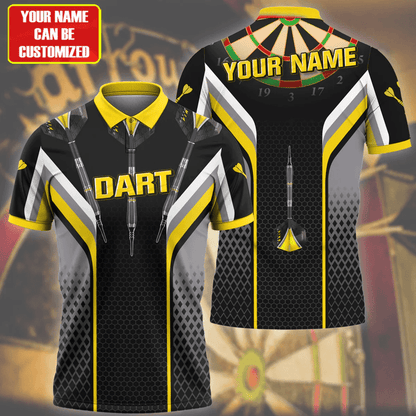 For Team Design Personalized Darts Button Polo — Design 02