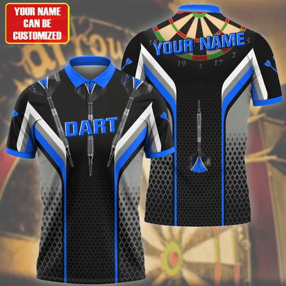 For Team Design Personalized Darts Button Polo — Design 02
