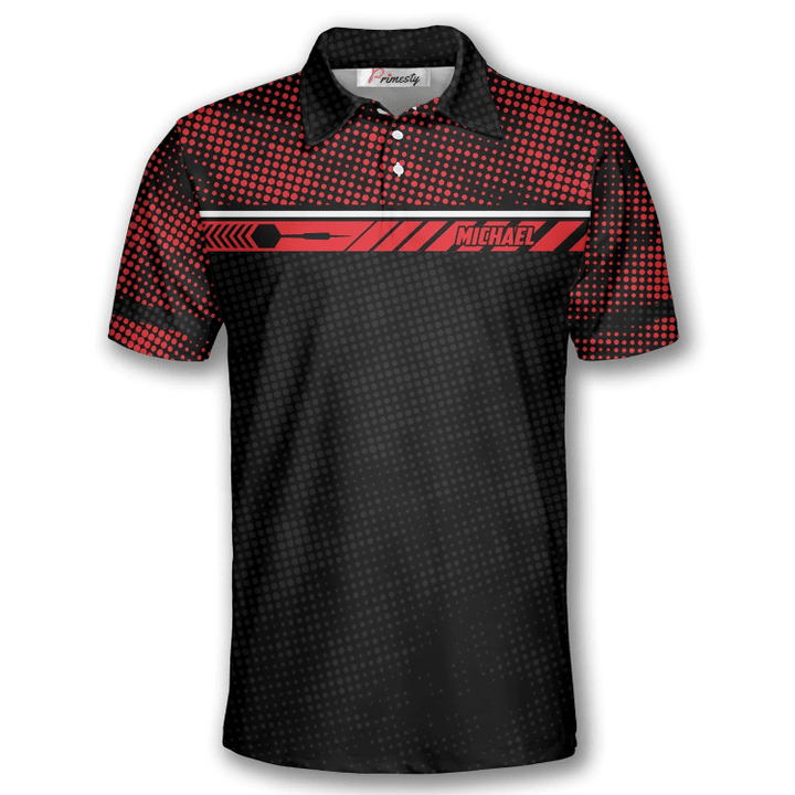 Red Python and Personalized Darts Button Polo