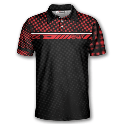 Red Python and Personalized Darts Button Polo