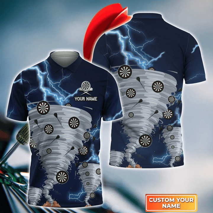 Tornado Personalized Darts Button Polo — Design 02