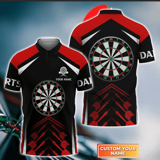 Dartboard Personalized Darts Button Polo — Design 04