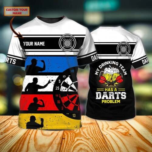 Lovers Personalized Darts Button Polo — Design 02