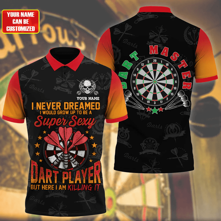 I Never Dreamed Super Sexy Player Personalized Darts Button Polo