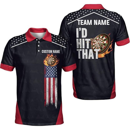 I'd Hit That Personalized Darts Button Polo