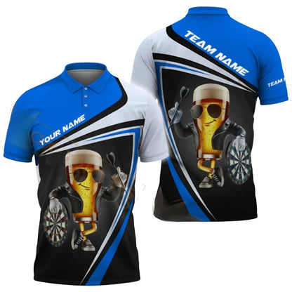 Funny Beer Personalized Darts Button Polo