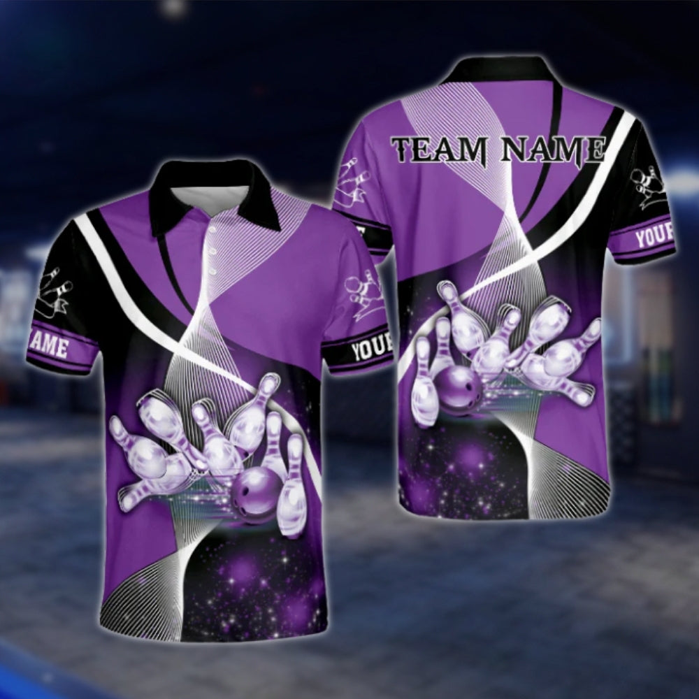 Custom Team Red Bowling Polo Shirt Mens, Custom Bowling Shirts BZ0119