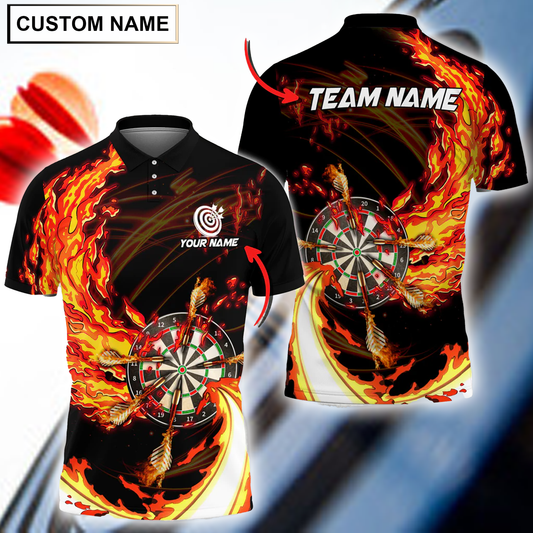 Breath of Fire Multilcolor Personalized Darts Button Polo